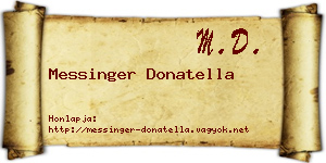 Messinger Donatella névjegykártya